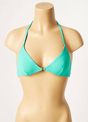 Sutien de costum de baie elasticitate top triunghiuri verde D NU D femeie