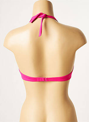 Sutien de costum de baie elasticitate top triunghiuri roz D NU D femeie