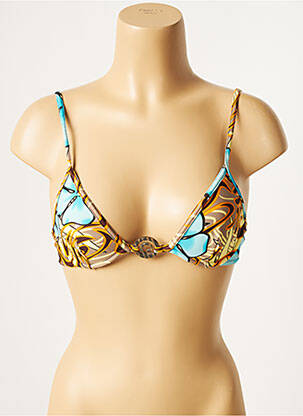 Sutien de costum de baie elasticitate top triunghiuri maro CULTURE BEACH femeie