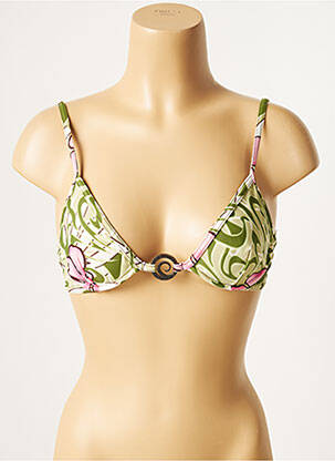 Sutien de costum de baie elasticitate top triunghiuri verde CULTURE BEACH femeie