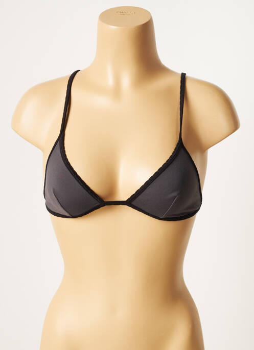 Sutien de costum de baie elasticitate top triunghiuri gri SANS MARQUE femme