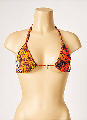 Sutien de costum de baie elasticitate top triunghiuri portocalie BANANA MOON femeie