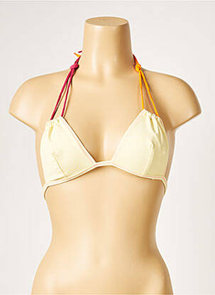 Sutien de costum de baie elasticitate top triunghiuri bej DIVINE femeie