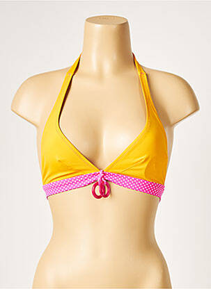 Sutien de costum de baie elasticitate top triunghiuri portocalie DIVINE femeie