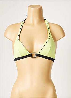 Sutien de costum de baie elasticitate top triunghiuri verde LIVIA femeie