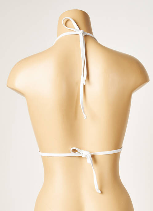 Sutien de costum de baie elasticitate top triunghiuri alb PRINTEMPS femme