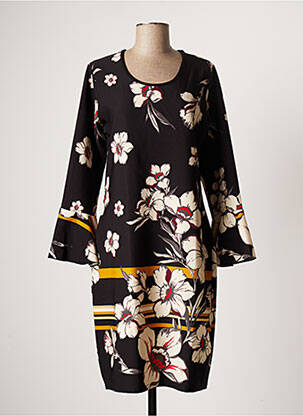 Rochie midi negru QUATRE VINGT JOURS femeie