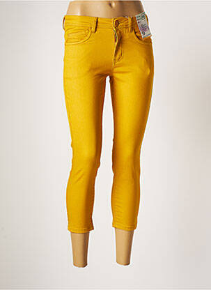 Pantalon 7/8 elasticitate mărime normală galben QUATRE VINGT JOURS femeie