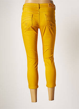 Pantalon 7/8 elasticitate mărime normală galben QUATRE VINGT JOURS femeie
