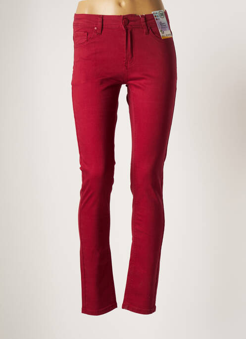 Pantalon drept roșu QUATRE VINGT JOURS femeie