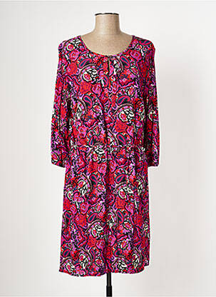 Rochie midi imprimeu floral mâneci lungi violet DIANE LAURY femeie