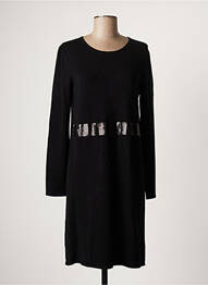 Rochie pulover croială dreaptă mâneci lungi negru JULIE GUERLANDE femme
