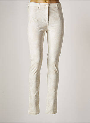 Pantalon slim bej JULIE GUERLANDE femeie