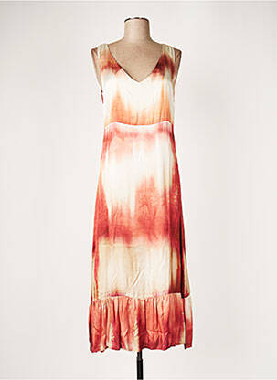 Rochie lungă portocaliu ELEONORA AMADEI femeie