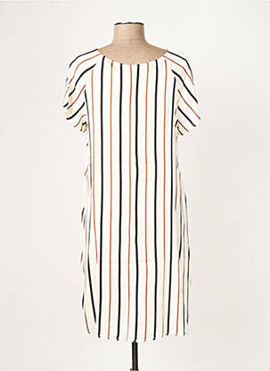 Rochie midi mâneci scurte mâneci scurte bej ELEONORA AMADEI femeie