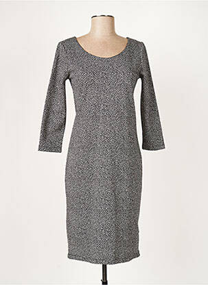 Rochie midi mâneci 3/4 mâneci 3/4 gri ELEONORA AMADEI femeie
