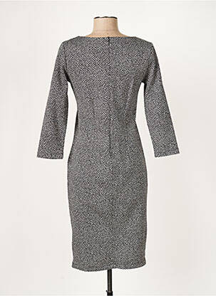 Rochie midi mâneci 3/4 mâneci 3/4 gri ELEONORA AMADEI femeie