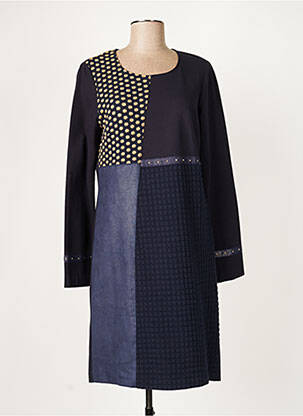 Rochie midi mâneci lungi mâneci lungi albastru DIVAS femeie