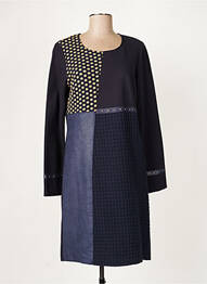 Rochie midi mâneci lungi mâneci lungi albastru DIVAS femme