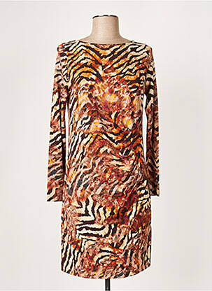 Rochie scurtă mâneci lungi mâneci lungi portocaliu ELEONORA AMADEI femme