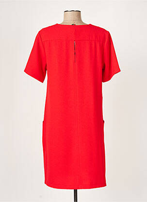 Rochie midi țesătură crep mâneci scurte roșu PAKO LITTO femeie