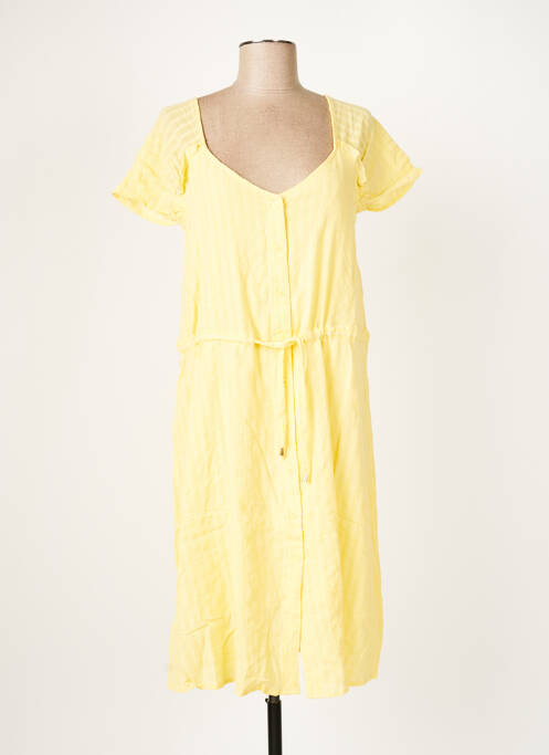 Rochie midi galben LOLA ESPELETA femeie