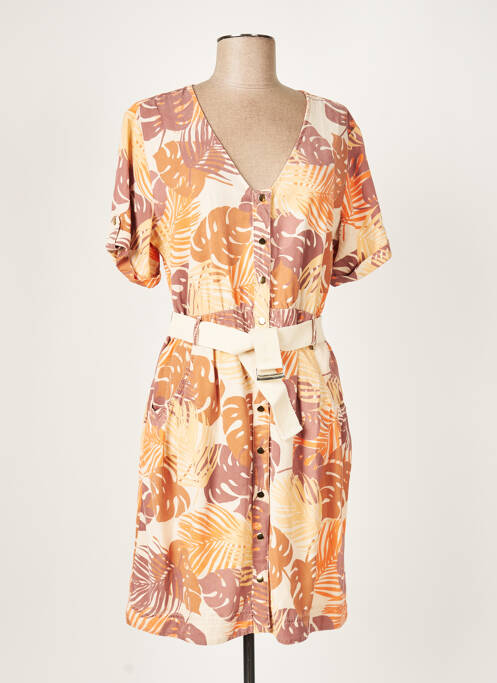 Rochie midi mâneci scurte mâneci scurte bej KOCCA femme