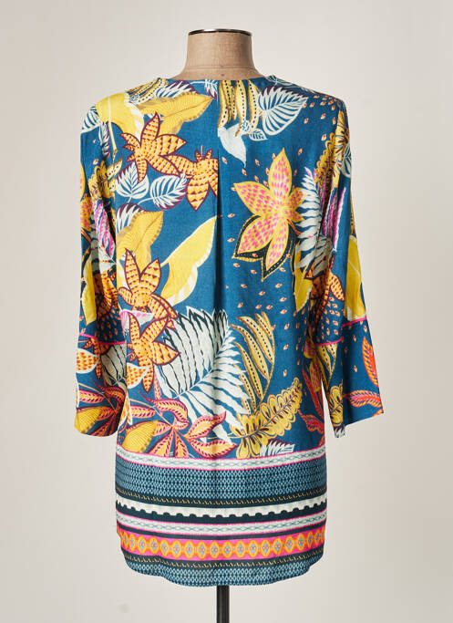 Tunică mâneci lungi imprimeu fantezie albastru TINTA STYLE femme