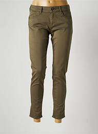 Pantalon slim broderie cu nituri mărime normală verde FIVE femme