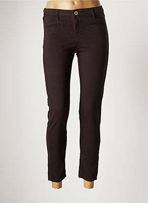 Pantalon slim talie elastică mărime normală maro DENIM STUDIO femeie