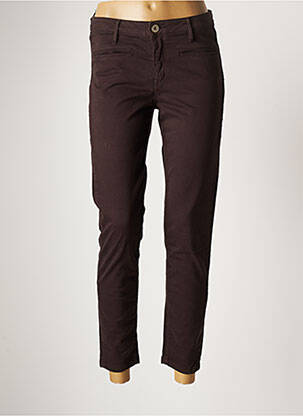 Pantalon slim talie elastică mărime normală maro DENIM STUDIO femeie