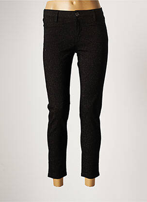 Pantalon slim talie elastică mărime normală negru DENIM STUDIO femeie