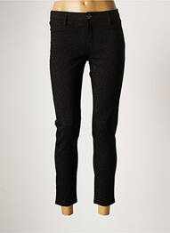 Pantalon slim talie elastică mărime normală negru DENIM STUDIO femeie