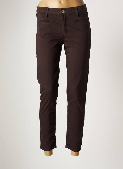 Pantalon slim talie elastică mărime normală maro DENIM STUDIO femme