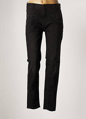 Pantalon drept talie elastică negru FIVE femeie
