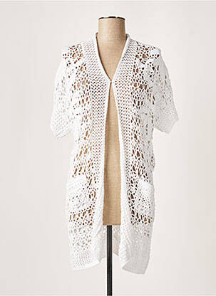 Vestă cu mâneci scurte alb JARDIN DES ORANGERS femeie