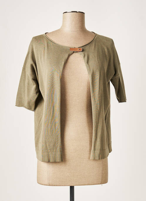 Vestă cu mâneci scurte mâneci trei sferturi verde FABIANA FILIPPI femme