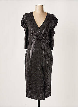 Rochie midi mâneci 3/4 mâneci 3/4 negru SET femeie