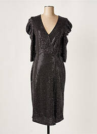 Rochie midi mâneci 3/4 mâneci 3/4 negru SET femme
