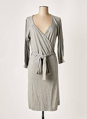 Rochie midi mâneci 3/4 mâneci 3/4 gri ET VOUS femeie