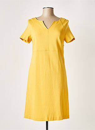Rochie midi mâneci scurte mâneci scurte galben ROSSO 35 femeie