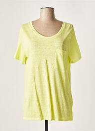 Tricou croială dreaptă mâneci scurte verde ALLUDE femme