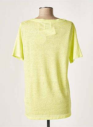 Tricou croială dreaptă mâneci scurte verde ALLUDE femeie