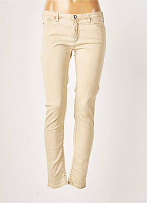 Blugi cu croială slim bej EMPORIO ARMANI femeie