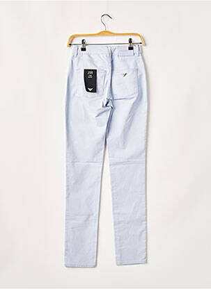Pantalon slim țesătură poplin mărime normală albastru EMPORIO ARMANI femeie