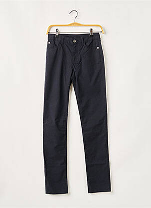 Pantalon slim țesătură poplin talie înaltă albastru EMPORIO ARMANI femeie