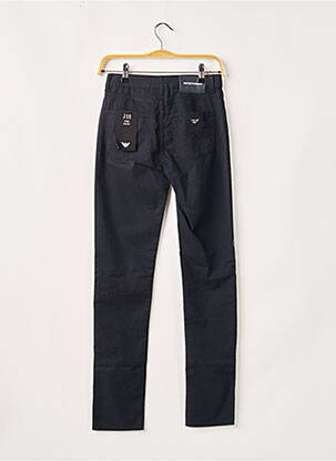 Pantalon slim țesătură poplin talie înaltă albastru EMPORIO ARMANI femeie