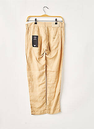 Pantalon 7/8 închidere cu fermoar sub clapetă cu nasturi talie joasă bej EMPORIO ARMANI femeie