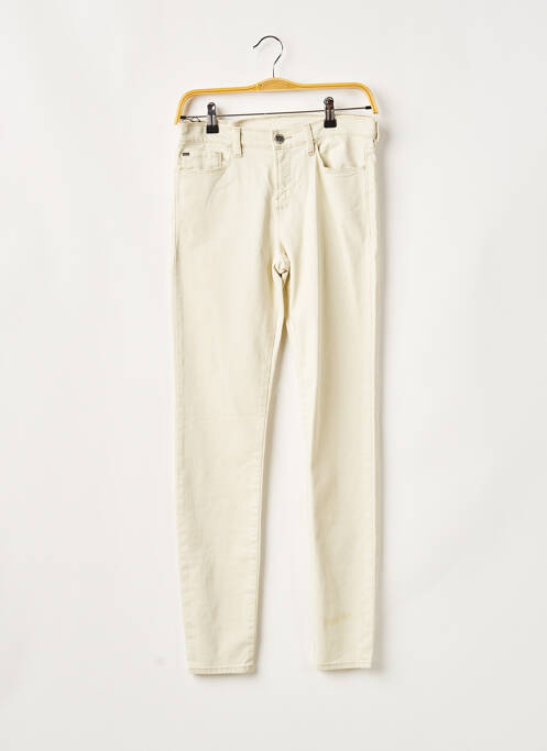 Blugi cu croială slim bej ARMANI femeie