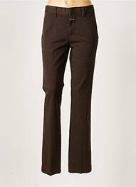 Pantalon chino închidere cu fermoar sub clapetă cu nasturi mărime normală maro CLOSED femeie